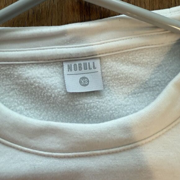 NOBULL White Sweatshirt Womens Extra Small Crewneck Pullover - Picture 3 of 7